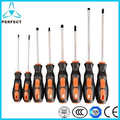 Non-Slip Handle Magnetic Cr-V Screwdriver