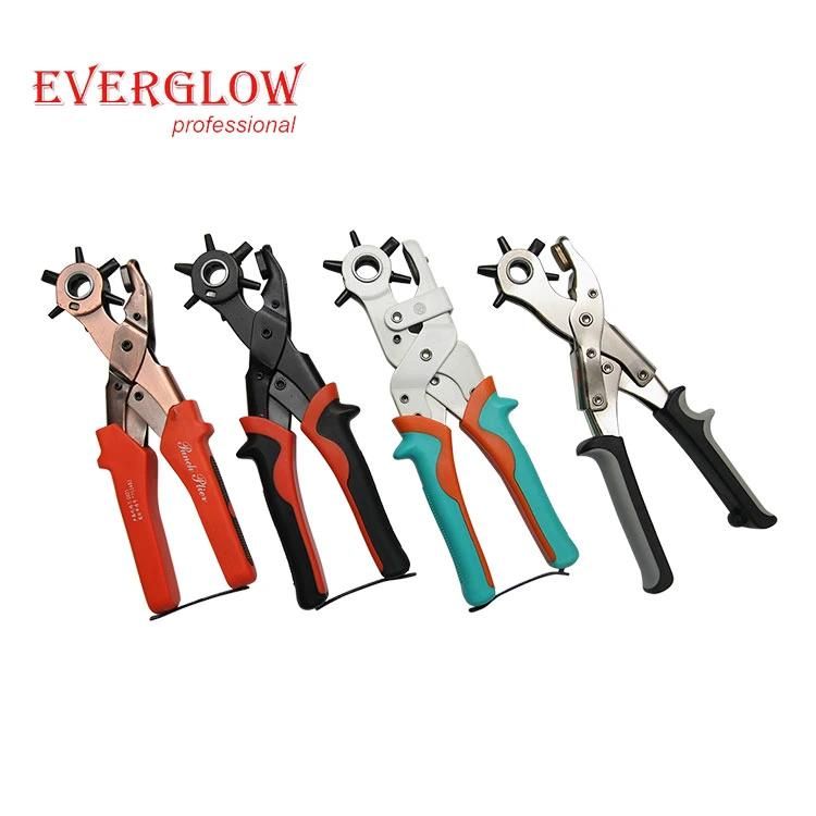 Metal Leather Set Revolving Hole Punch Pliers Belt Hole Puncher