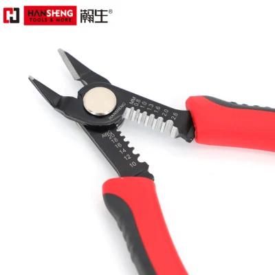 6&quot;, 7&quot;, 8&quot; Combination Pliers, Made of Carbon Steel, Pearl-Nickel Plated, Nickel Plated PVC Handles, Cr-V, Round Nose Pliers, Diagonal Cutting, 200mm