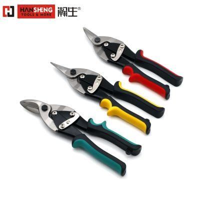 10&quot;, Made of Carbon Steel, Cr-V, Cr-Mo, Matt Finish, Nickel Plated, TPR Handle, Straight, Right and Left, American Type, Aviation Snips