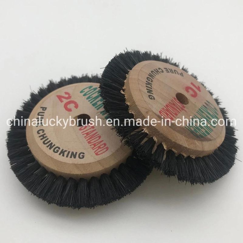 Pig Bristle Small Dental Jewelry Cleaning or Polishing Wheel Round Disc Brush Industrial Brush (YY-994)