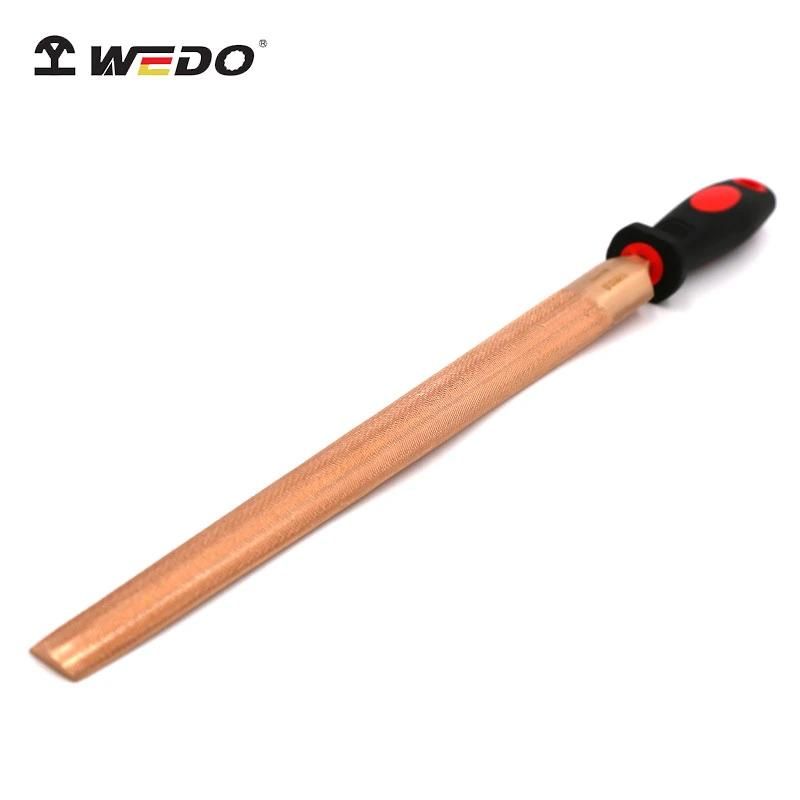 WEDO Beryllium Copper File Non-Sparking/Magnetic Half Round File Fiberglass Handle