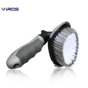 PP Hair Rubber Handle Car Care Wash Tyre Cleaning Brush