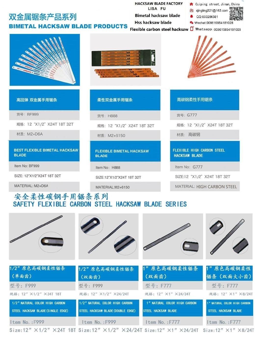 Bimetal Hacksaw Blade for Cutting Metal of Sandflex Quality