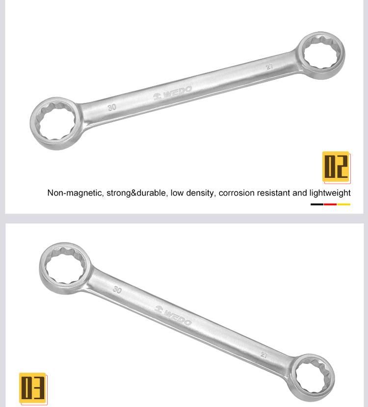 WEDO Titanium Spanner Double Flat Box/Ring Wrench Non-Magnetic Rust-Proof Corrosion Resistant