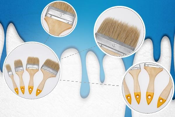 Wholesale Custom High Wall Paint Brush with Wood Handle