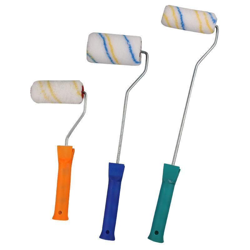 Polyester Bent Patterned Paint Roller Wall Long Handle Paint Roller Brush Set