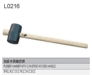 Rubber Hammer with Reverse Wooden Handle L0216