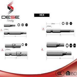 S2 or Cr-V Material Single Hex 25mm -150mm Bits