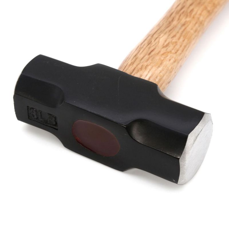 Carbon Steel Double-Face Sledge Hammer with Wood Handle 3lb