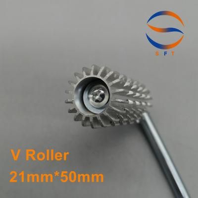 21mm Diameter 50mm Length Aluminium V Rollers for FRP Laminating