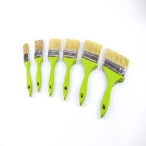 Pig Hair Paint Brush with Green Wooden Handle