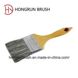 Wooden Handle Color Bristle Paint Brush Hy0604