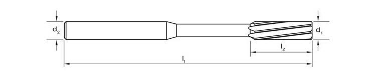 DIN212 H7 HSS Straight Shank Machine Chucking Reamer