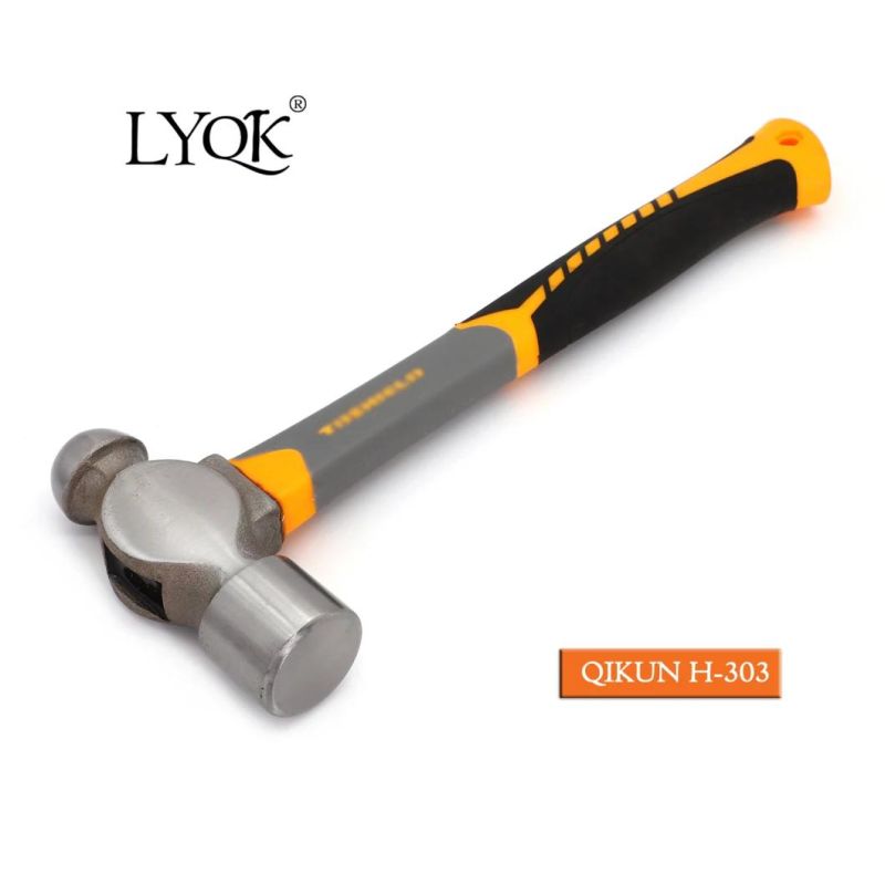 H-302 Construction Hardware Hand Tools Hard Wood Handle Ball Pein Hammer