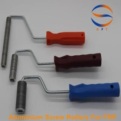 Customized 45mm Diameter Grooved Aluminum Laminating Rollers for FRP