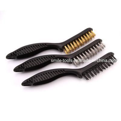 Wire Brush Set 3 PCS Black (Brass Steel Nylon Bristle)