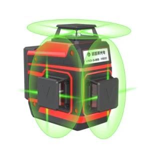 Self-Leveling Laser Multi Outdoor Pulse Mode 3*360 Alignment 12 Line Linelaserlevel, Green 3D Laser Level