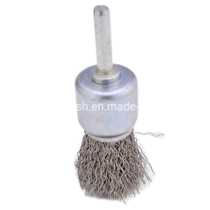 75mm Stainless Steel Wheel Brush with Shaft (YY-583)