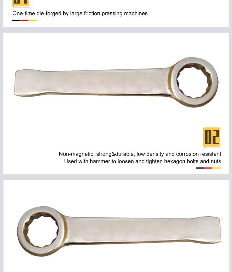 WEDO Titanium Spanner Striking Box Wrench Non-Magnetic Rust-Proof Corrosion Resistan Slogging Ring Wrench