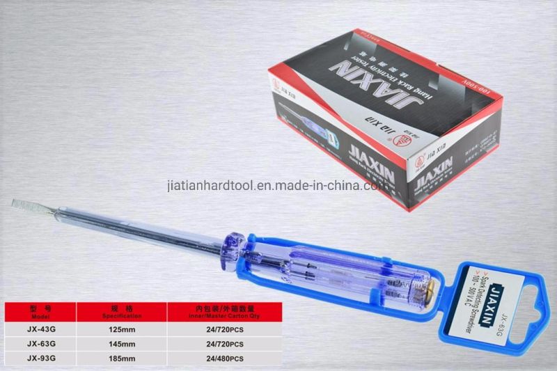 100V-500V 145mm Manufactured Voltage Electrical Tester Pen with Ce Neon