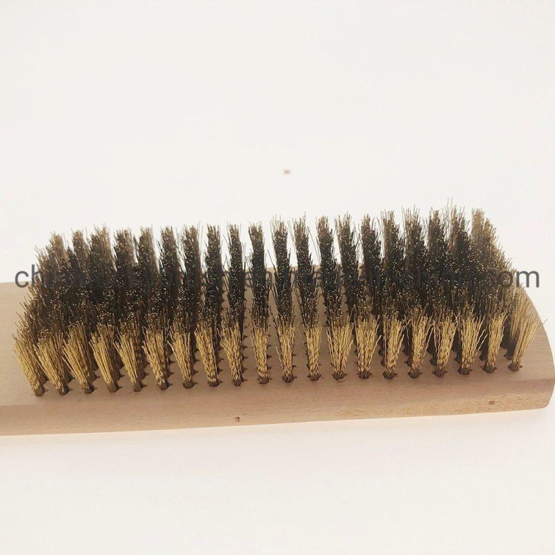 Wooden Handle Brass Wire Cleaning or Polishing Brush (YY-951)