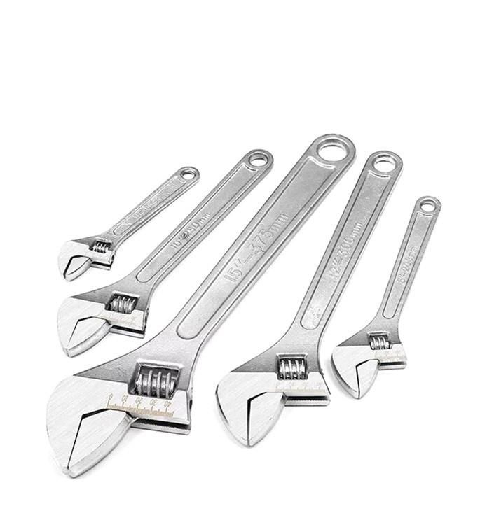 Carbon Steel Adjustable Spanner Wrench with Dipped Handle