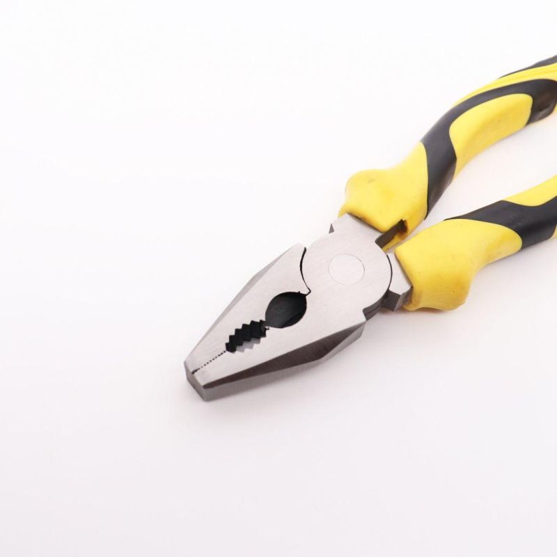 Customized Logo Polished Screw-Thread Combination Pliers with PVC Handle