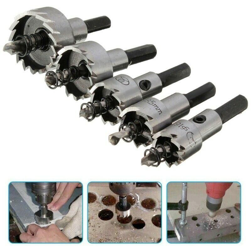 16-30mm 5 PCS Carbide Tipped Tct Hole Saw for Stainless Steel Metal Alloy