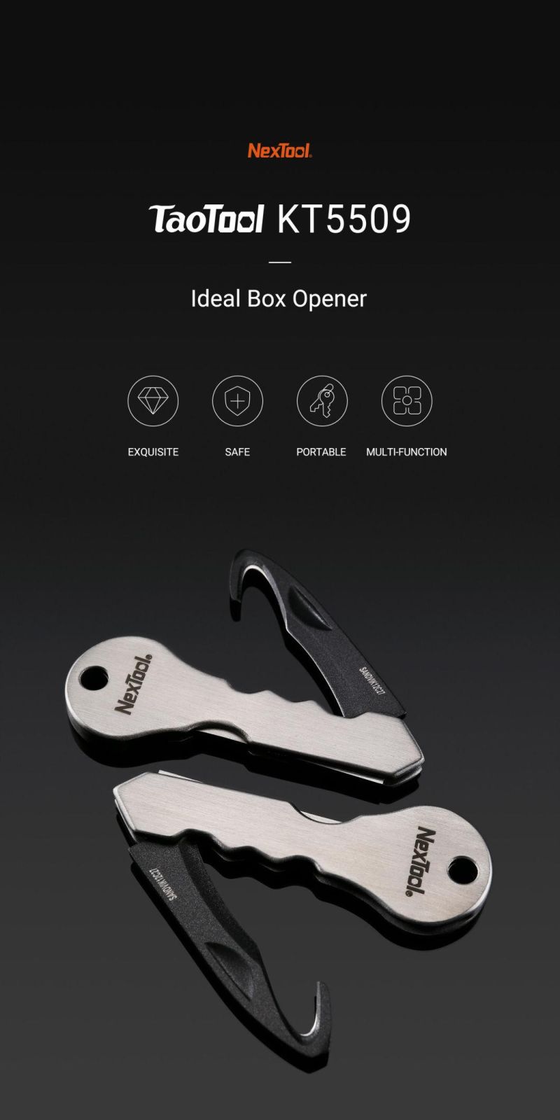 Nextool Taotool Multi Functional EDC Keychain Tool with Box Opener