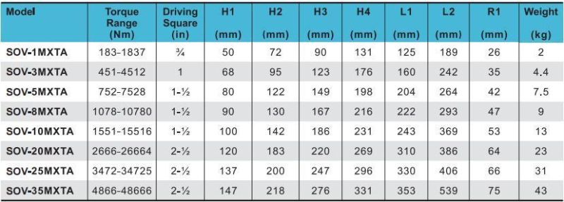 Sov Brand Steel Material Hydraulic Torque Wrench