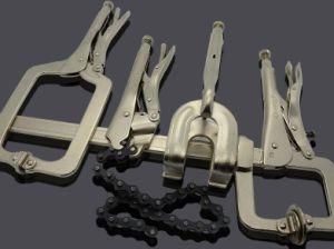 Locking Clamps with Swivel Pads, Nickel Plated