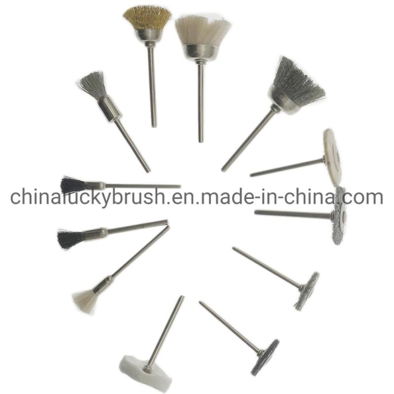 Mini End Brush for Polishing/Mini Wire Wheel Cup Brush Small Machine Hole Mold Cleaning Brush (YY-771)