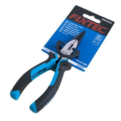Fixtec 6 Inch Long Nose Multitool Electrical Pliers with Wire Cutter