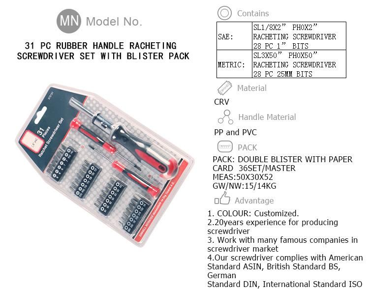 Magnetic Multi Bit Rachet Screwdriver 31 in 1 Mini Precision Screwdriver Set