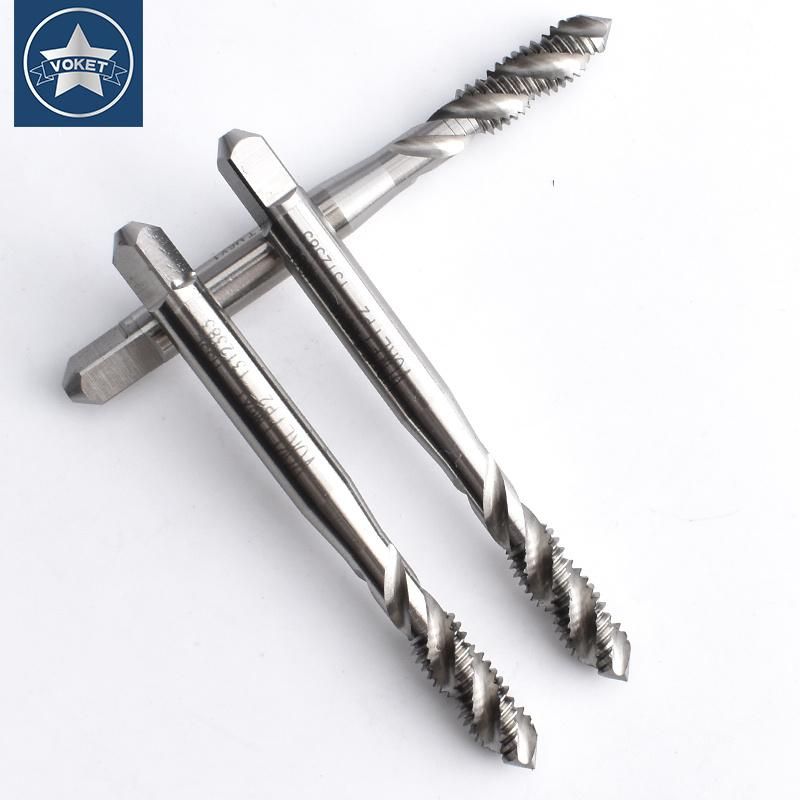 Hsse-M35 Needle Thread Spiral Fluted Tap Sm 3/32 1/8 9/64 11/64 3/16 13/64 15/64 1/4 9/32 3/8 Machine Screw Thread Tap