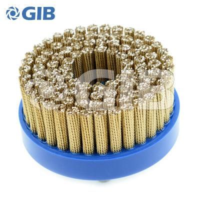 High Quality Knotted Brass Coated Steel Wire Disc Brush