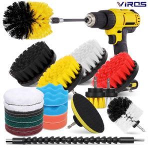 Drill Brush with Attachment Power Scrubber for Cleaning Car Carpet Tire Bathroom