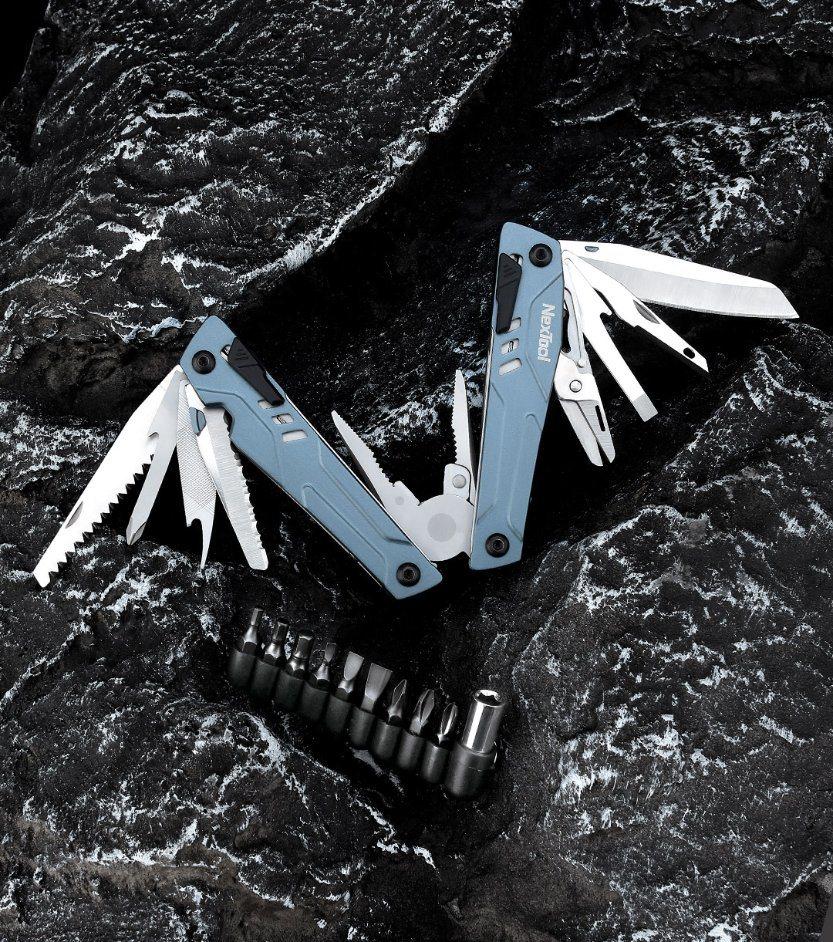 Nextool Outdoor Combination Folding Pliers Multitool with Screwdrivers Wood Saw