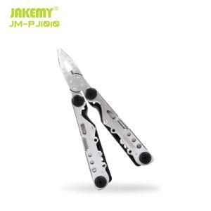 Jakemy Hot Wholesale Outdoor Multifunctional Combined Folding Fishing Plier with Slotted Phillips Screwdriver Bottle Opener