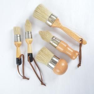 5PCS Natural Boar Hair Soft Bristle Chalk Wall Paint Brush Painting