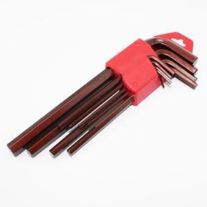 9PCS Long Type Flat End L Shape Allen Key Set