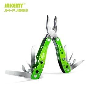 Jakemy High Quality Multifunctional Outdoor Folding Plier Multi Tool with Stainless Steel Handle