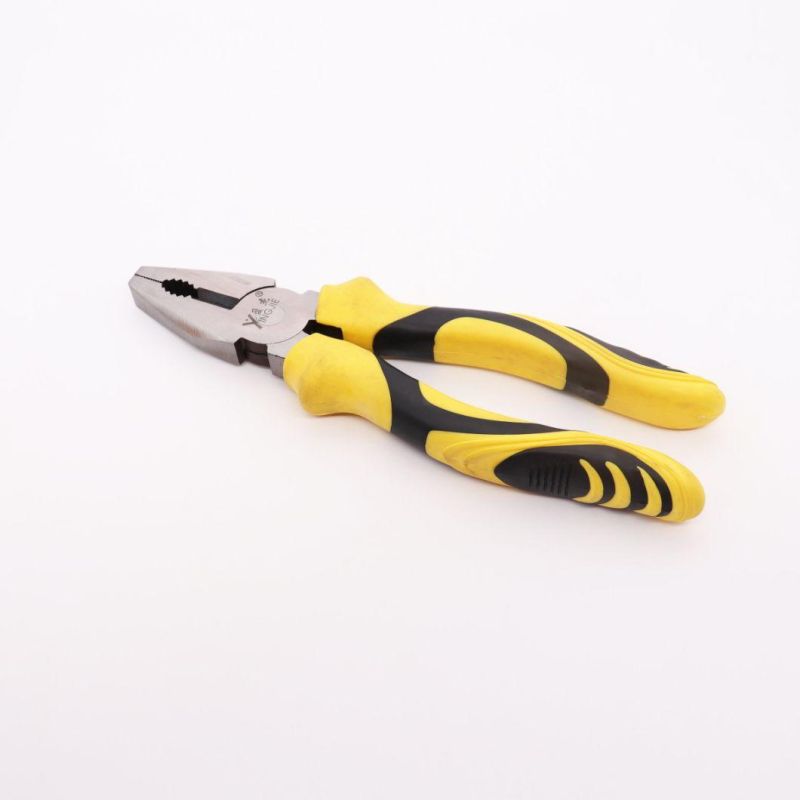 Customized Logo Polished Screw-Thread Combination Pliers with PVC Handle