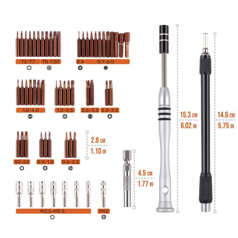60 in 1 Multifunctional Screwdriver Set Mobile Computer Disassembly Tool Household Screwdriver Combination Precision Screwdriver Set