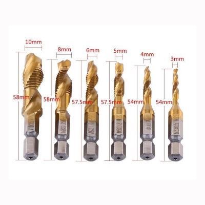 6PCS Titanium Combination Drill and Tap Set