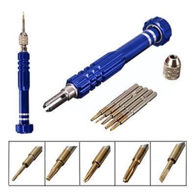 5 in 1 Multifunctional Torx Hex Slotted Screwdriver Set Precision Magnetic Bits Set for PC Watch Mobile Phone