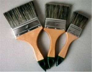 Tapered Solid Filaments Wooden Handle Paint Brush Jiangsu Manufacturer