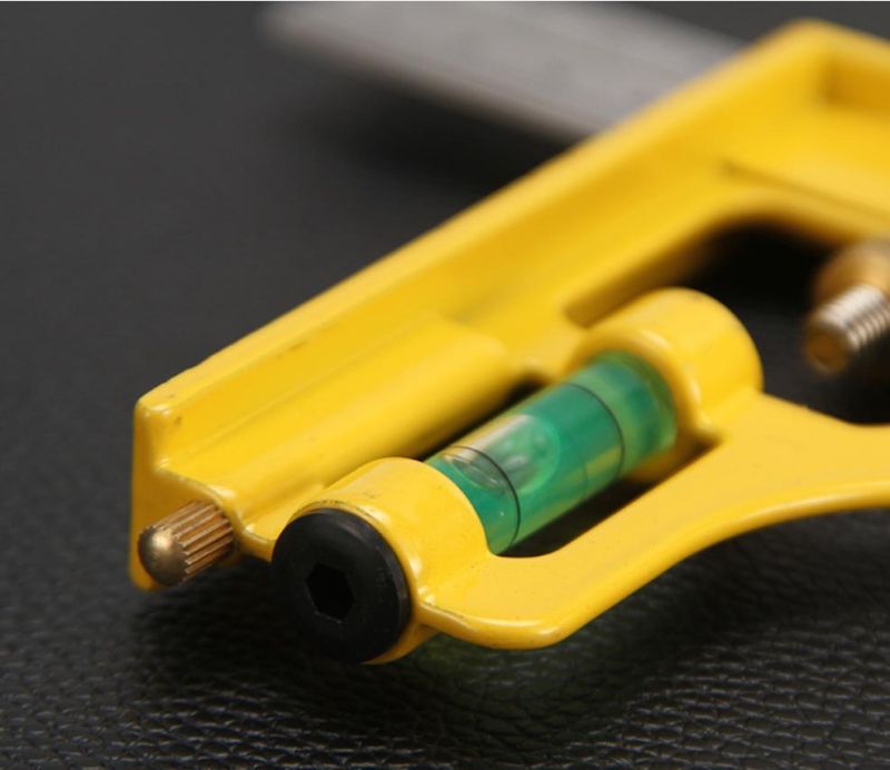 Horizontal Movable Square Aluminum Alloy 45 Degree Right Angle Ruler