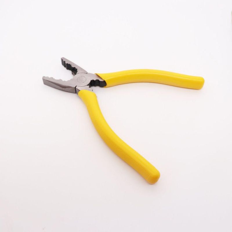 Screw-Thread Steel PVC Handles 8 Inch Durable Combination Pliers